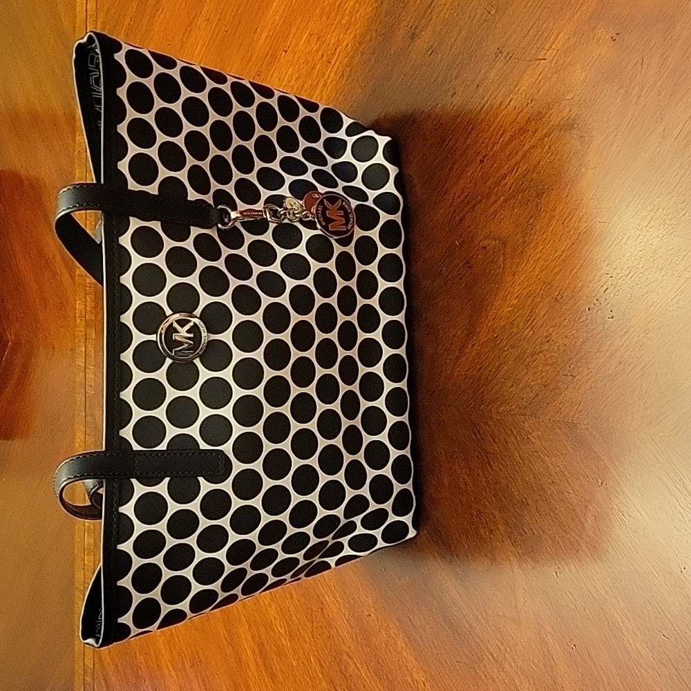 BRAND - Michael Kors, COLOR - Black and White polka dots